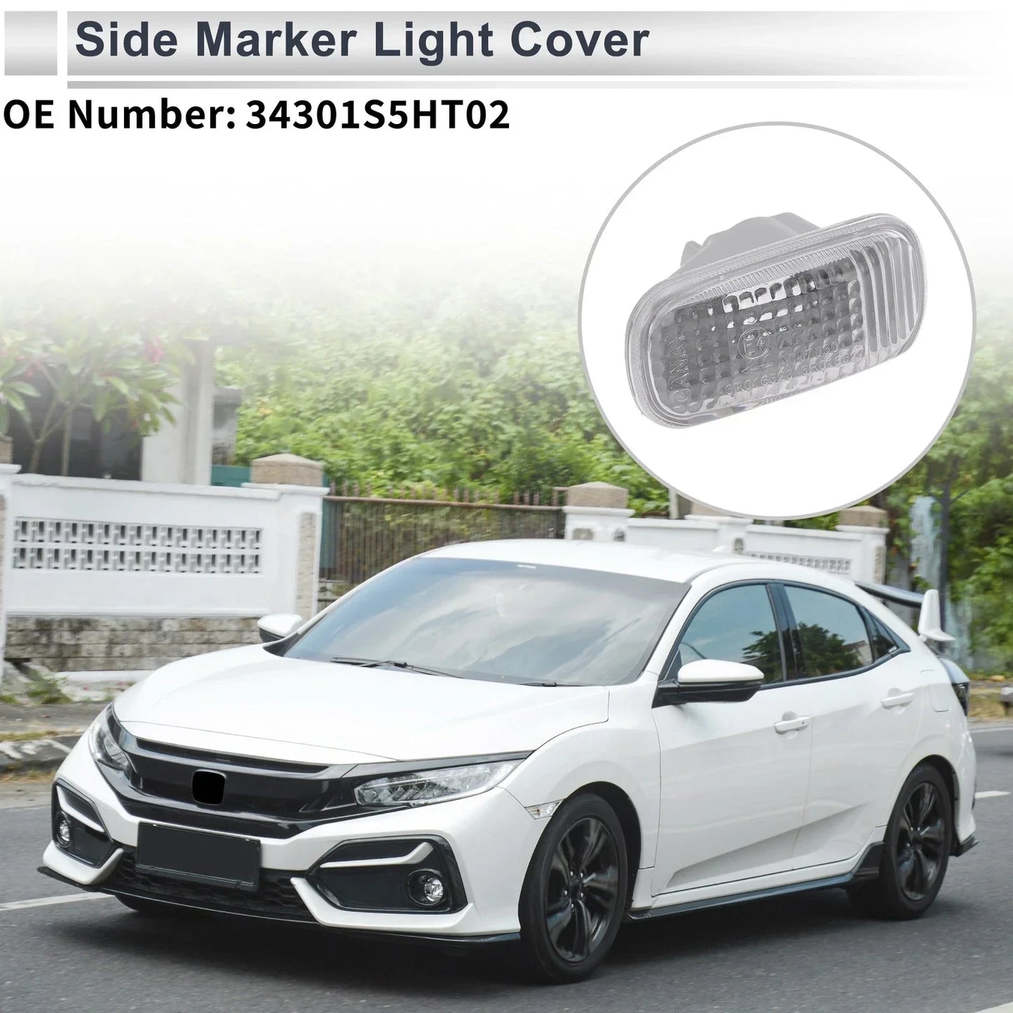 Car Left/Right Side Marker Light Cover for Honda AZZ (2002-2008)