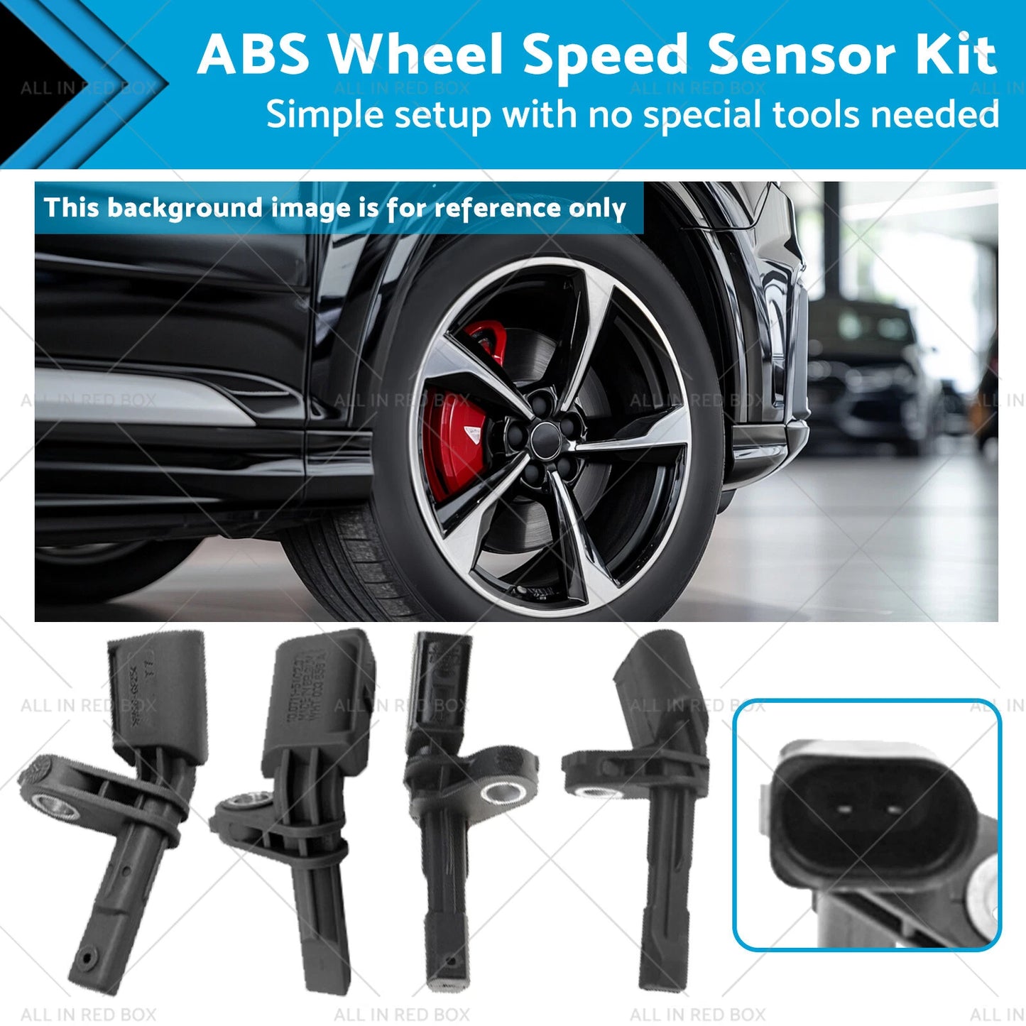 4 x ABS Wheel Speed Sensors for Audi Q7, VW Touareg, Porsche (2006-2015)