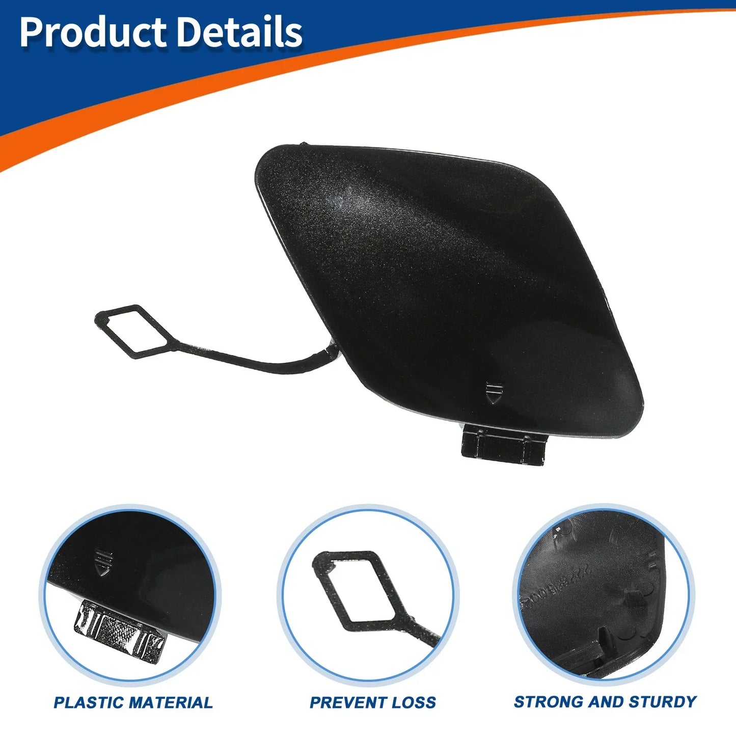 Bumper Tow Hook Cover for Mercedes-Benz S-Class (2014-2023) Black