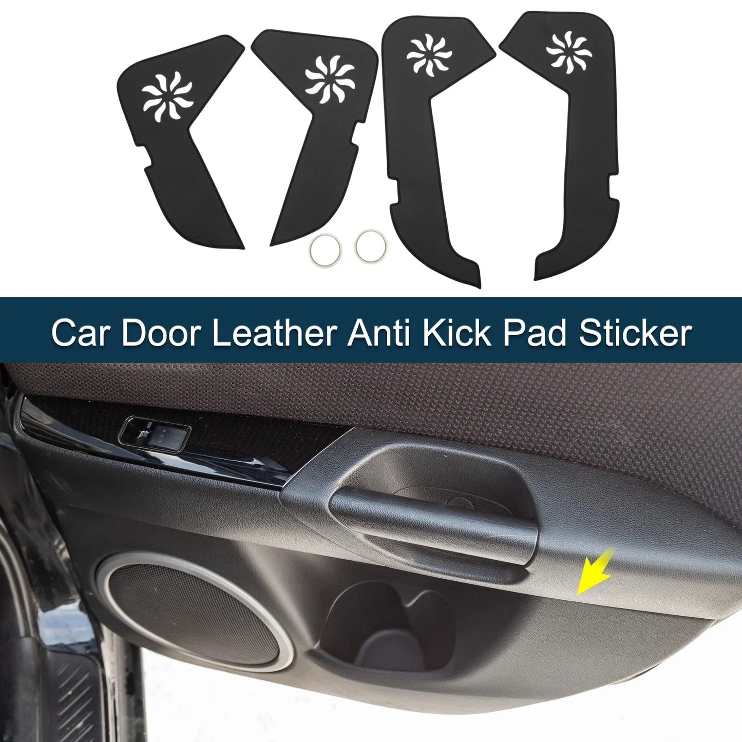 Car Door Leather Anti Kick Pad Sticker for Mercedes-Benz GLS (2017)