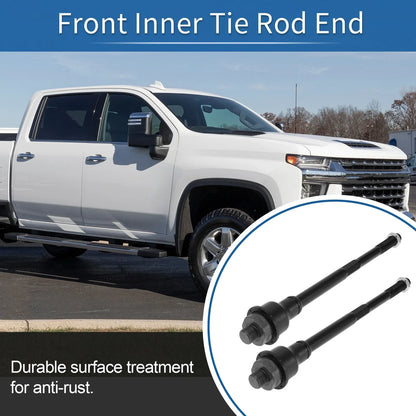2 x Front Inner Tie Rod End Links for Chevrolet Silverado 2500 HD (2011-2019)