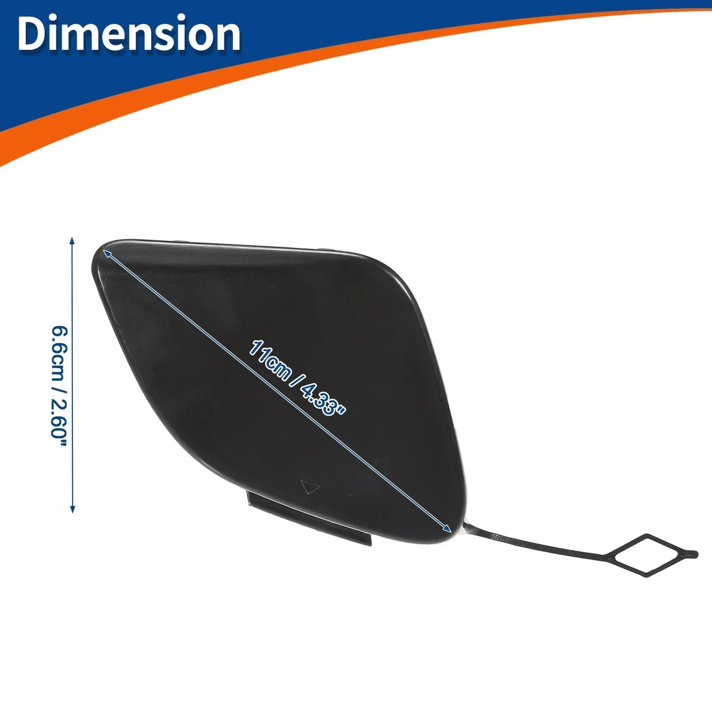Front Bumper Tow Hook Cover for Mercedes-Benz CLA W117 (2014-2019) Black