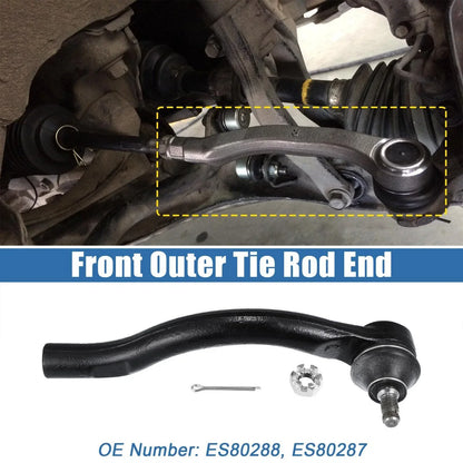 2 x Front Inner Outer Tie Rod End Links for Honda Acura TSX (2004-2008)
