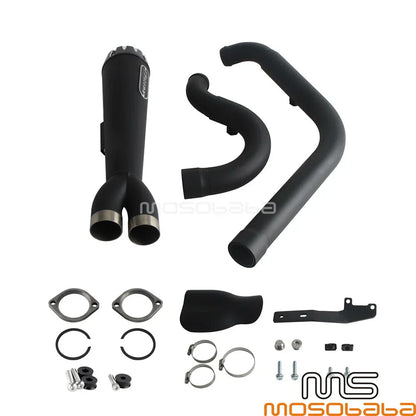 Full 2-into-1 Exhaust System for Harley Softail Standard FXST, Street Bob FXBBS