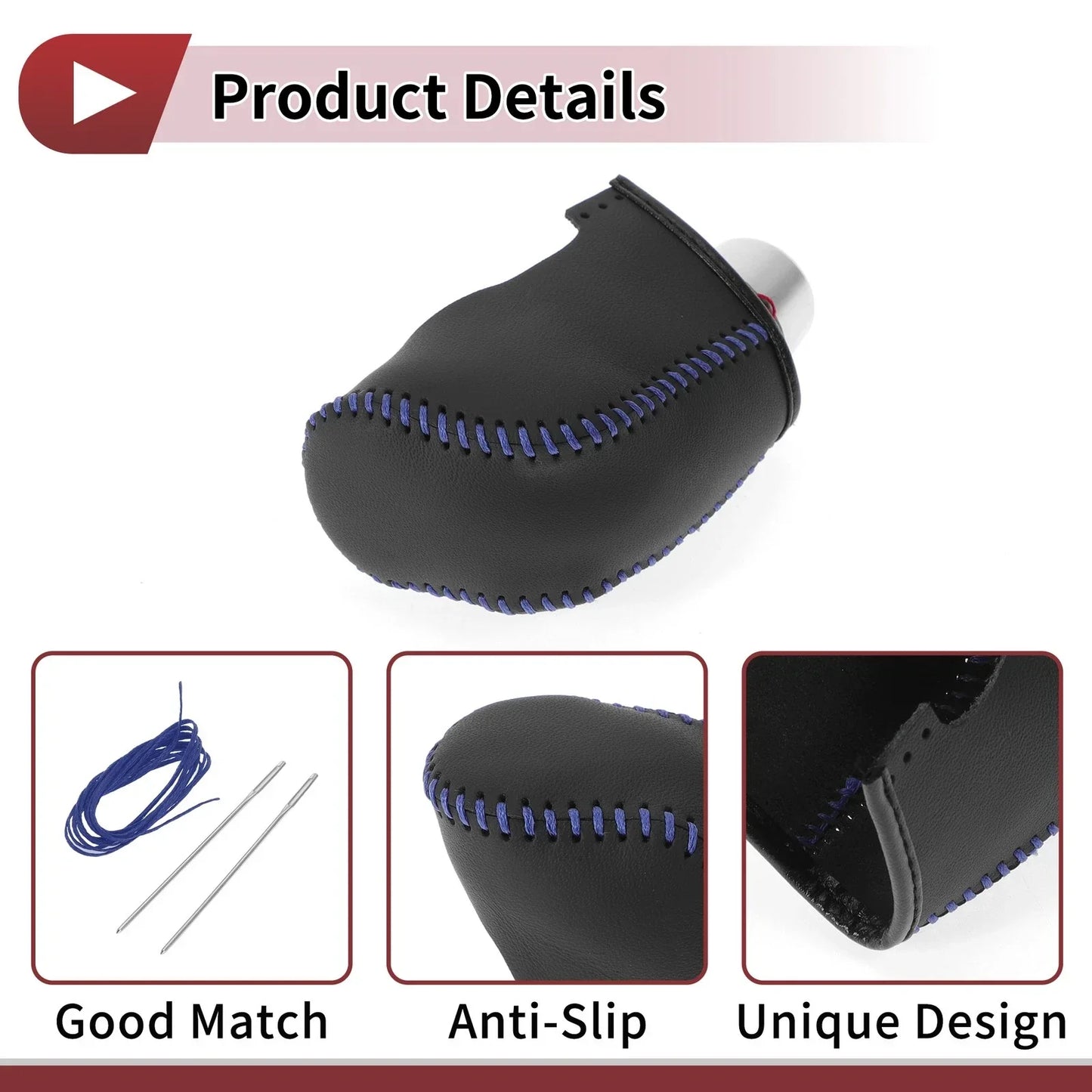 Car Gear Shift Knob Cover for Hyundai Sonata (2011-2014) - Black & Blue
