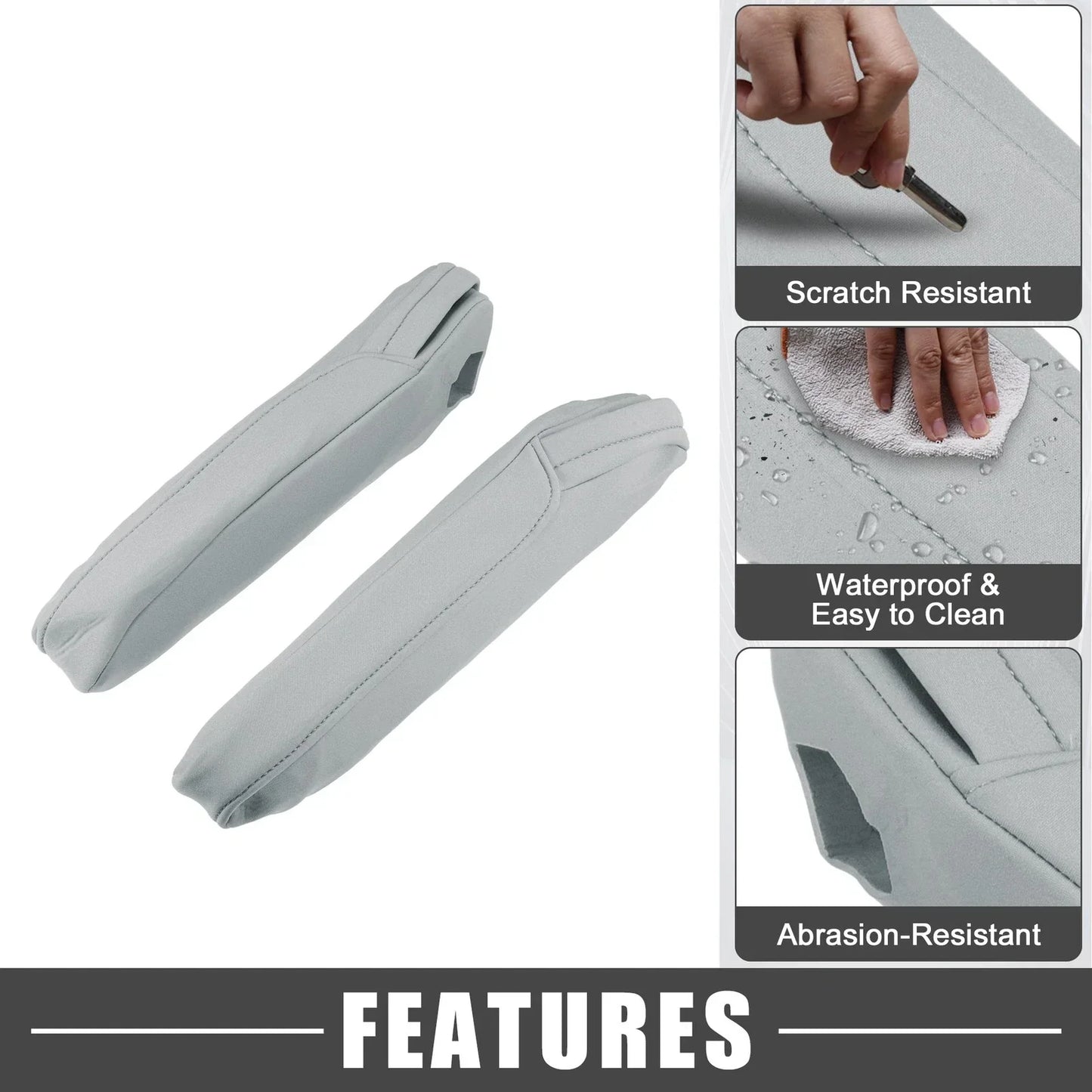Car Armrest Covers for Honda Odyssey (2000-2011) - 1 Pair, Gray