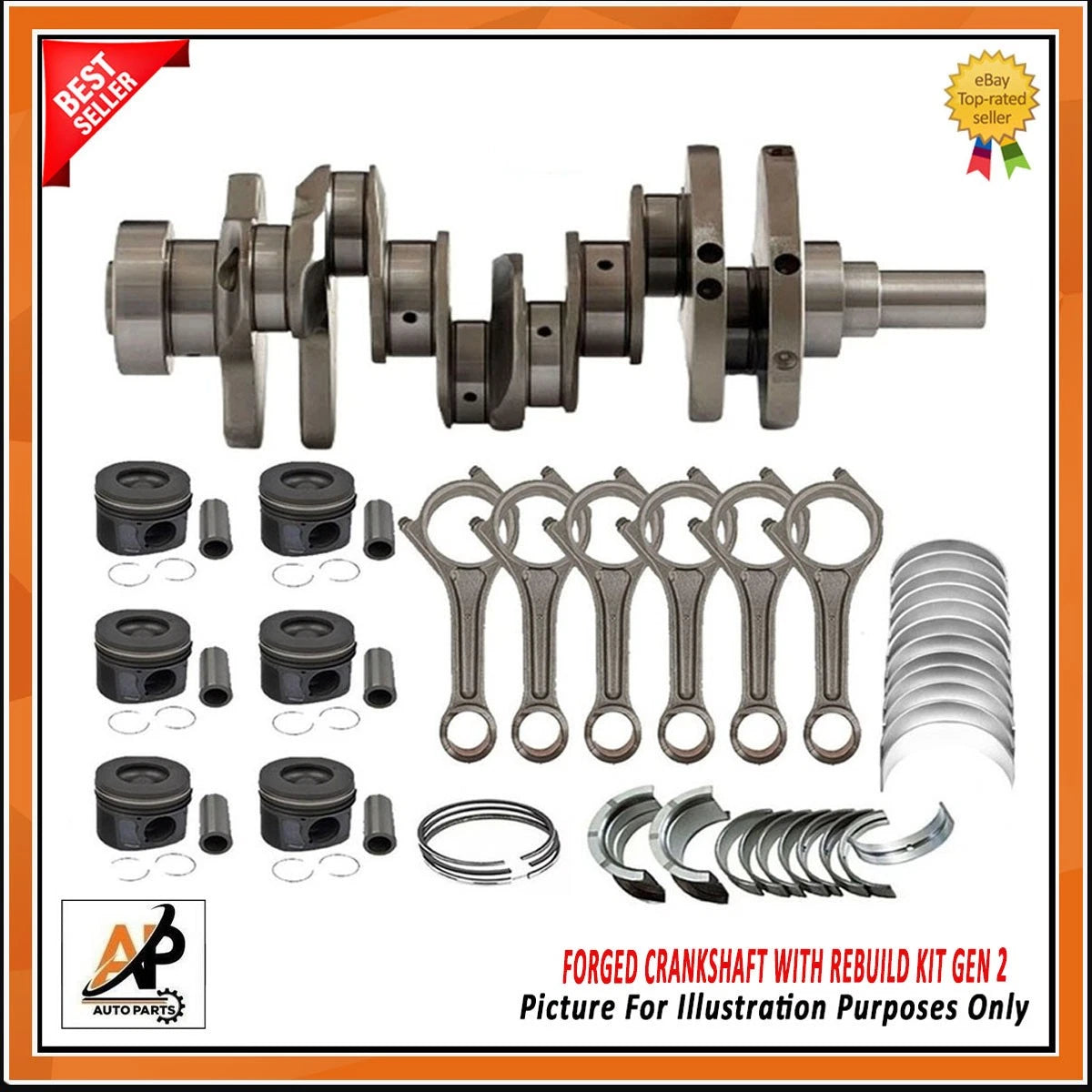 Forged Crankshaft Rebuild Kit Gen 2 for Land Rover Velar 3.0D (2018–2024)