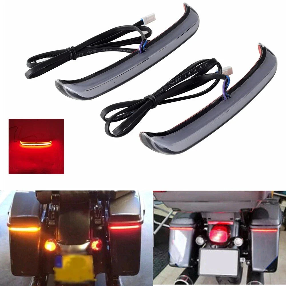 LED Saddlebag Brake Accent Lights for Harley Touring Street Glide Road Glide (14-23)