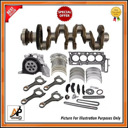Crankshaft with Timing Gear Rebuild Parts Kit for BMW 2.0 N47 (2007–2016)