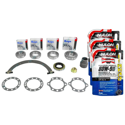 Rear Diff Bearing & Seal Kit + Oil for Landcruiser HDJ78 HDJ79 HDJ80 1990~2001