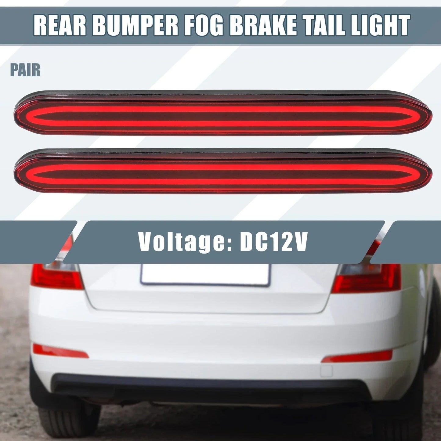Rear Bumper Reflector Light for Honda Odyssey (2007-2013) - Red 2 x Lights
