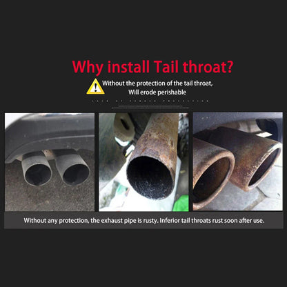 89mm Y Shape Double Exit Exhaust Muffler Tip for Universal Car