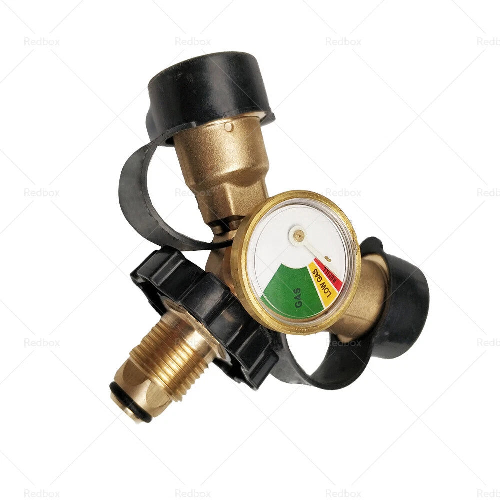 LPG Bottle Dual Outlet Adapter "Y" with Gas Level Gauge for Various Models