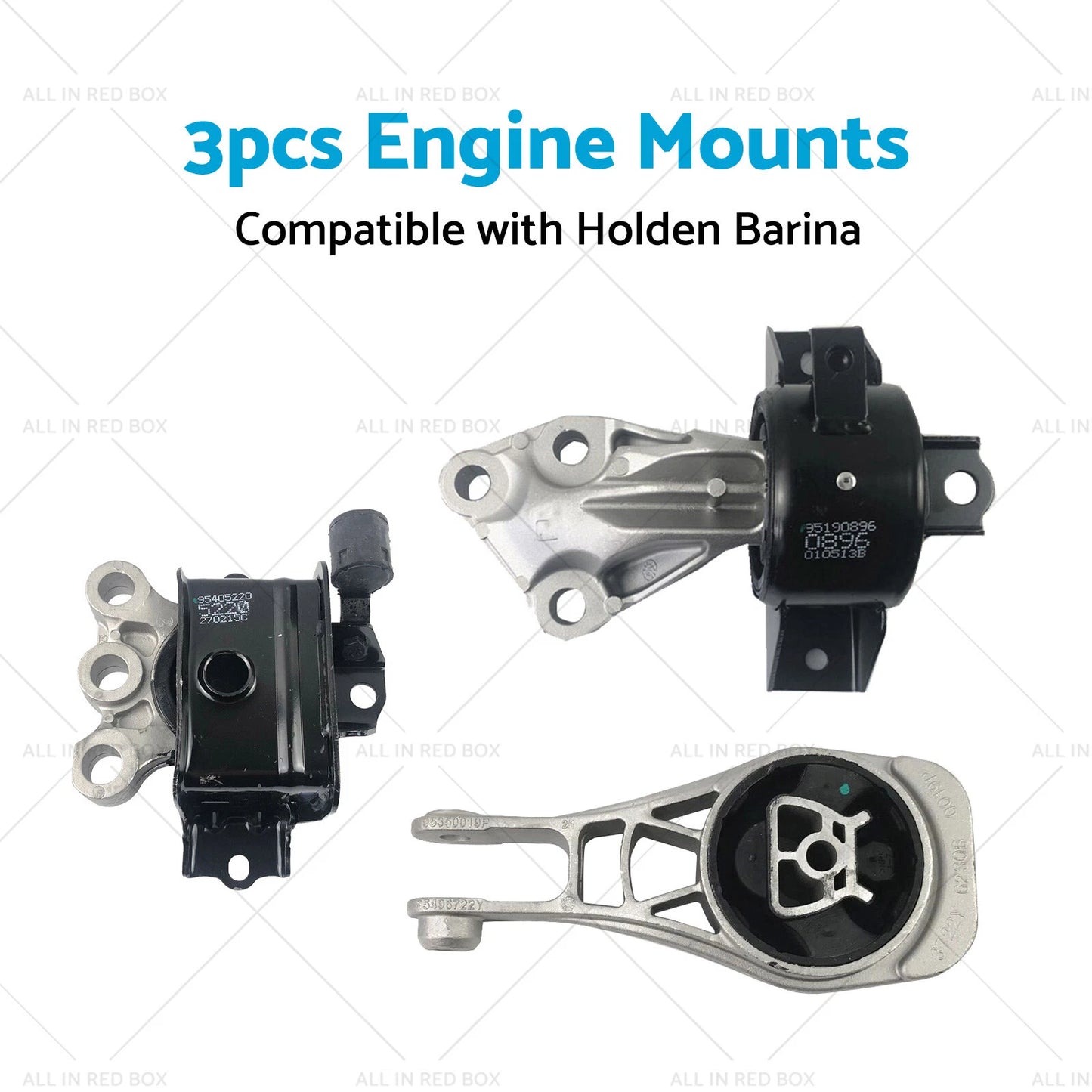 3 x Engine Mounts for Holden Barina TM 1.6L F16D4 (2011-2019)