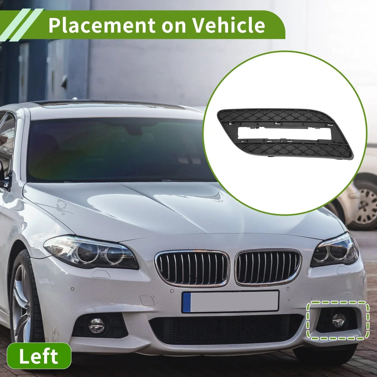 Front Left Fog Light Grill for Mercedes Benz ML550 (2012-2015)