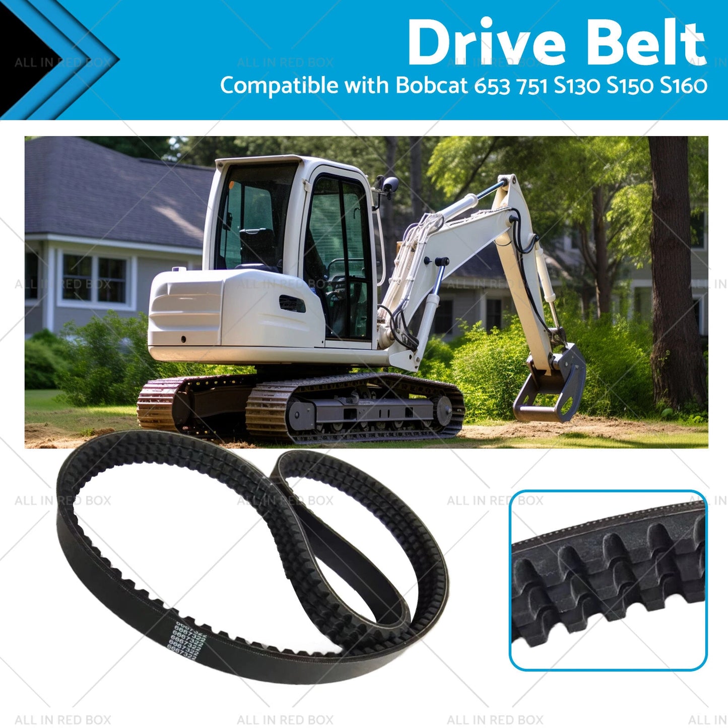 Drive Belt for Bobcat S130 S150 (2001-2023)