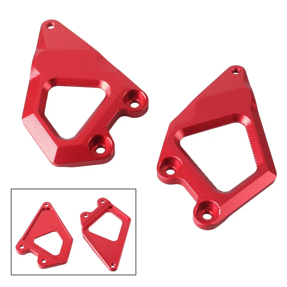 Red Foot Pegs Protector Heel Guard Plate for BMW R1200GS (2013-2018)