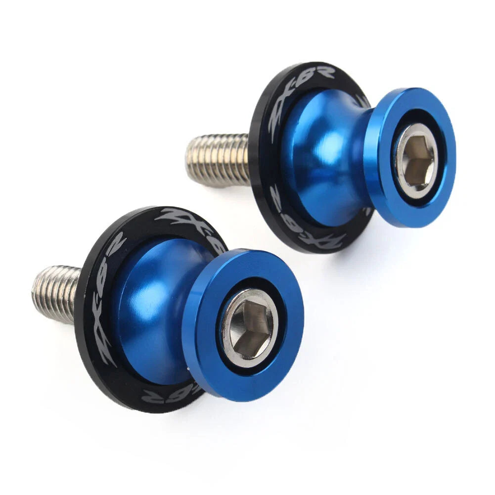 8MM Blue Swingarm Spools Slider Stand Screws for KAWASAKI ZX6R (2012-2021)