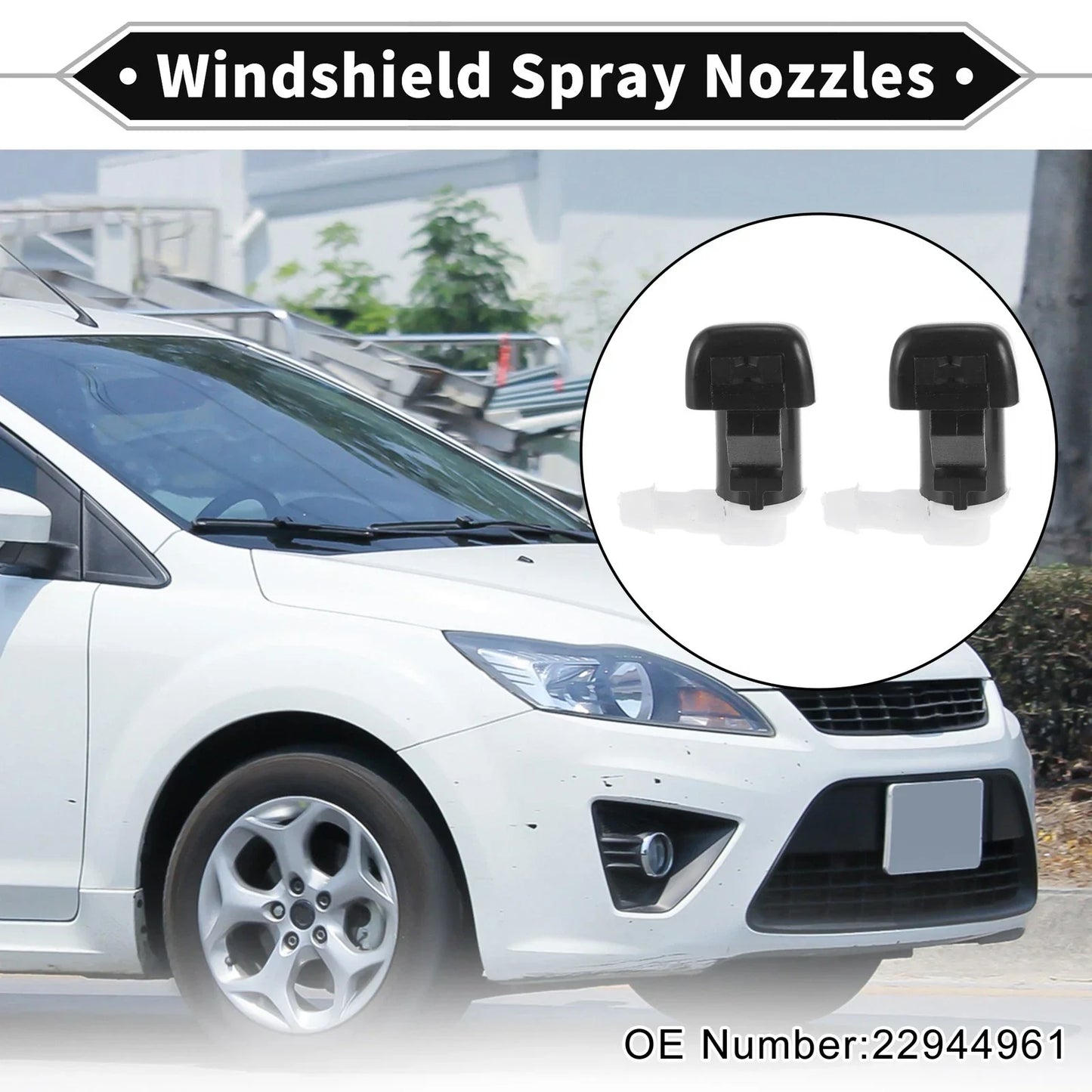 2 x Front Windshield Washer Nozzles for Chevy Colorado (2015-2023)