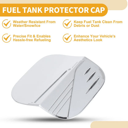 Fuel Tank Door Cap for Honda Civic 2022-2025 Gas Tank Flap Chrome Silver