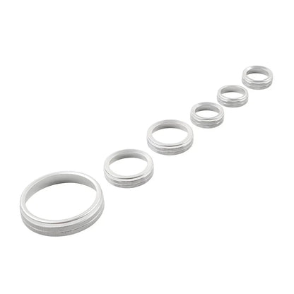 Stereo Tune Knob Headlight Switch Covers for Ford Bronco (2021-2022) Silver