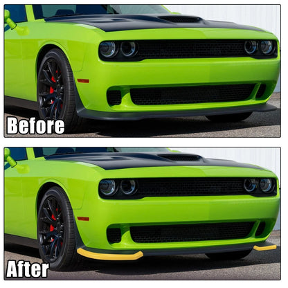 Car Front Lip Protector Yellow for Dodge Challenger Hellcat (2015-2020)