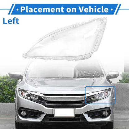 Car Front Left Headlight Lens Cover for Honda Accord (2003-2007)