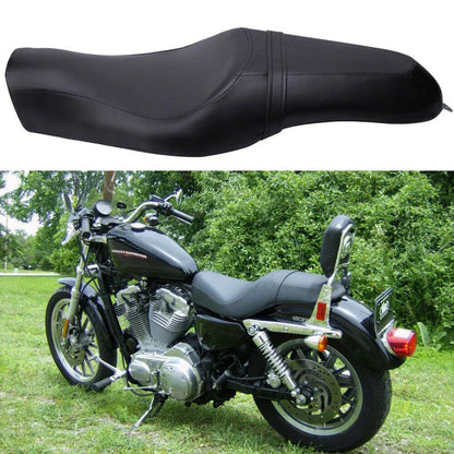 Black Driver Passenger Seat for Harley XL883N 883C 883L XL1200N 1200C (2004-2023)