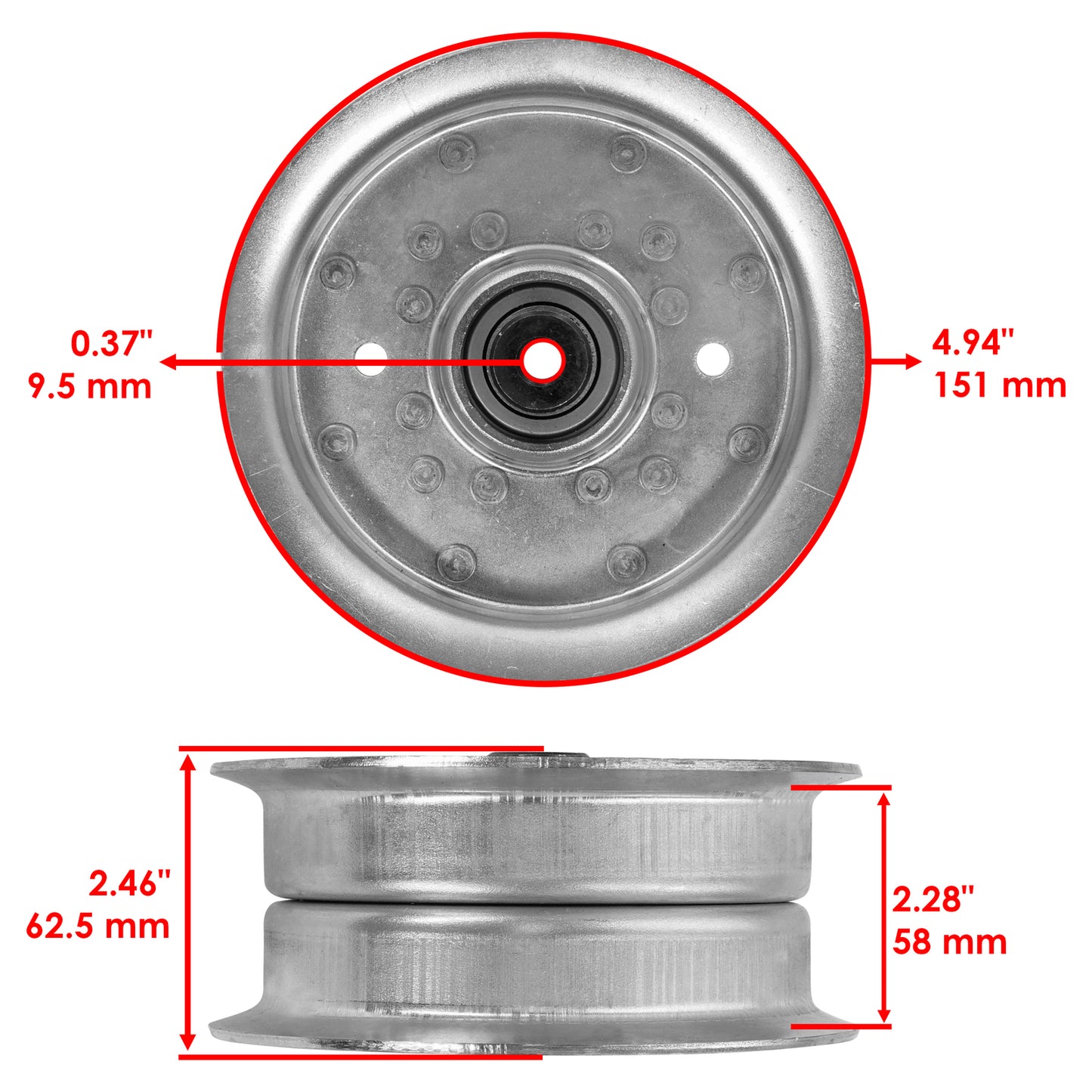 Deck Idler Pulley Replacement for Scag SMZ-52 SMTC-52A (2010–2018)