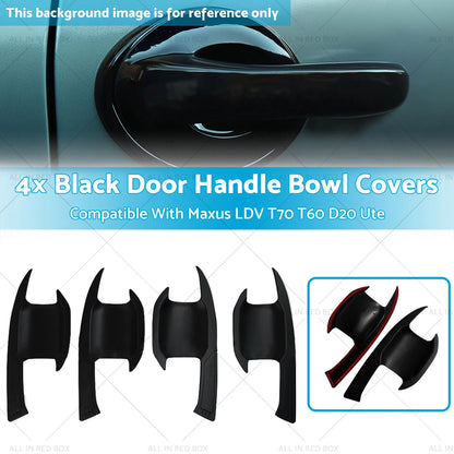 Black Door Handle Bowl Cover for Maxus LDV T70 T60 D20 Ute (2019-2022)