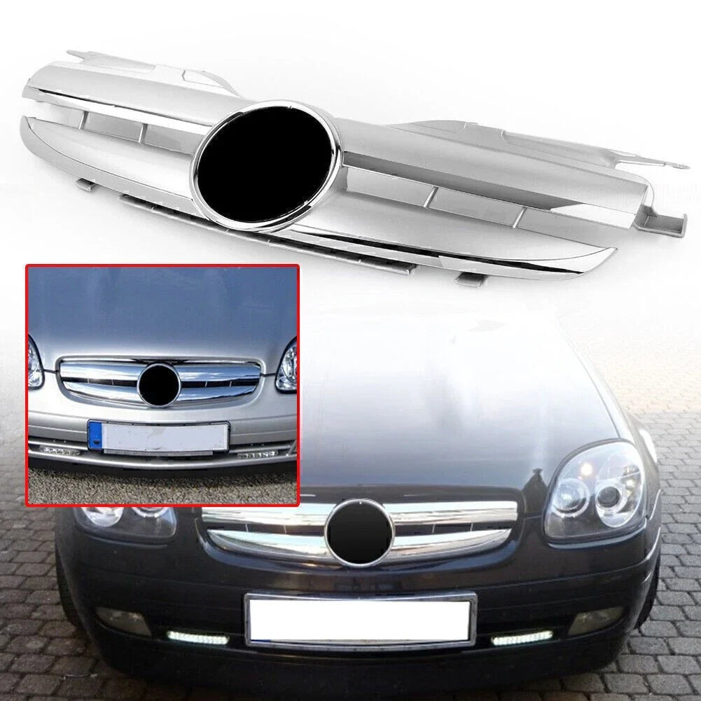 Front Upper Grill Silver for Mercedes Benz SLK Class (1998-2004)