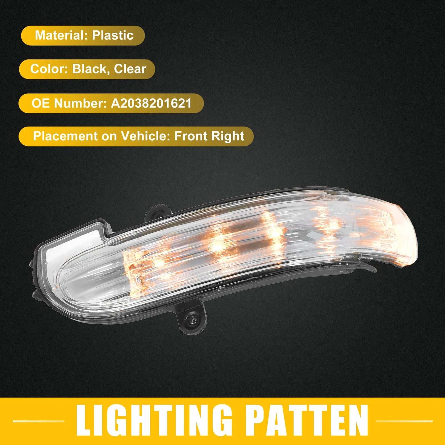 Right Rearview Mirror LED Turn Signal Light for Mercedes-Benz (2010-2016)