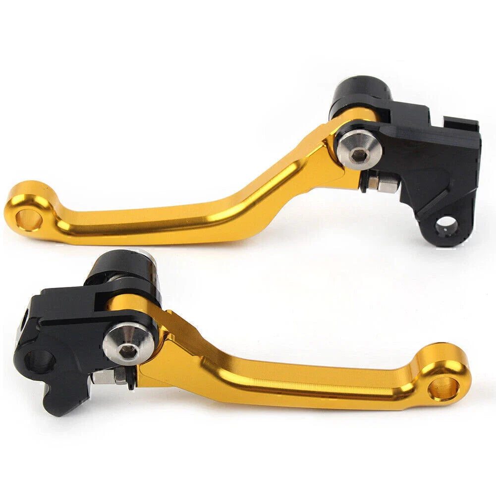 Gold Pivot Brake Clutch Levers for HONDA CRF125R CRF150R CRF250R CRF450R (97-21)