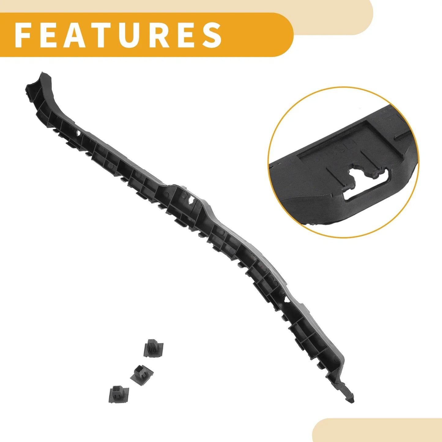 Rear Bumper Support Bracket for Honda Accord 2008-2012 1 x Black ABS