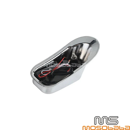 Chrome Red LED Tombstone Brake Tail Light for Harley Cafe Racer Chopper