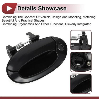 Exterior Door Handle for Hyundai Elantra Front Left Black ABS (2011-2016)