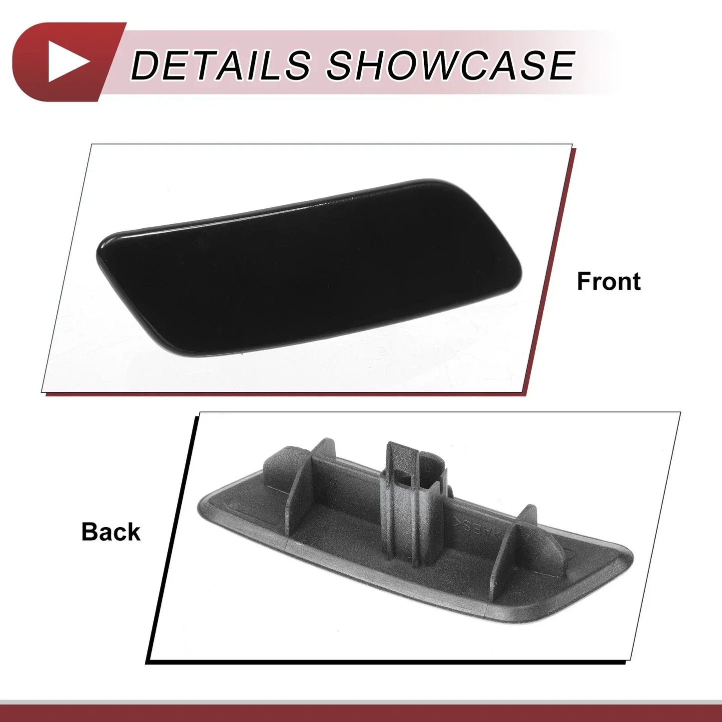 Front Right Washer Nozzle Cover for Lexus GS200t (2016-2019) Black 1 x Pcs