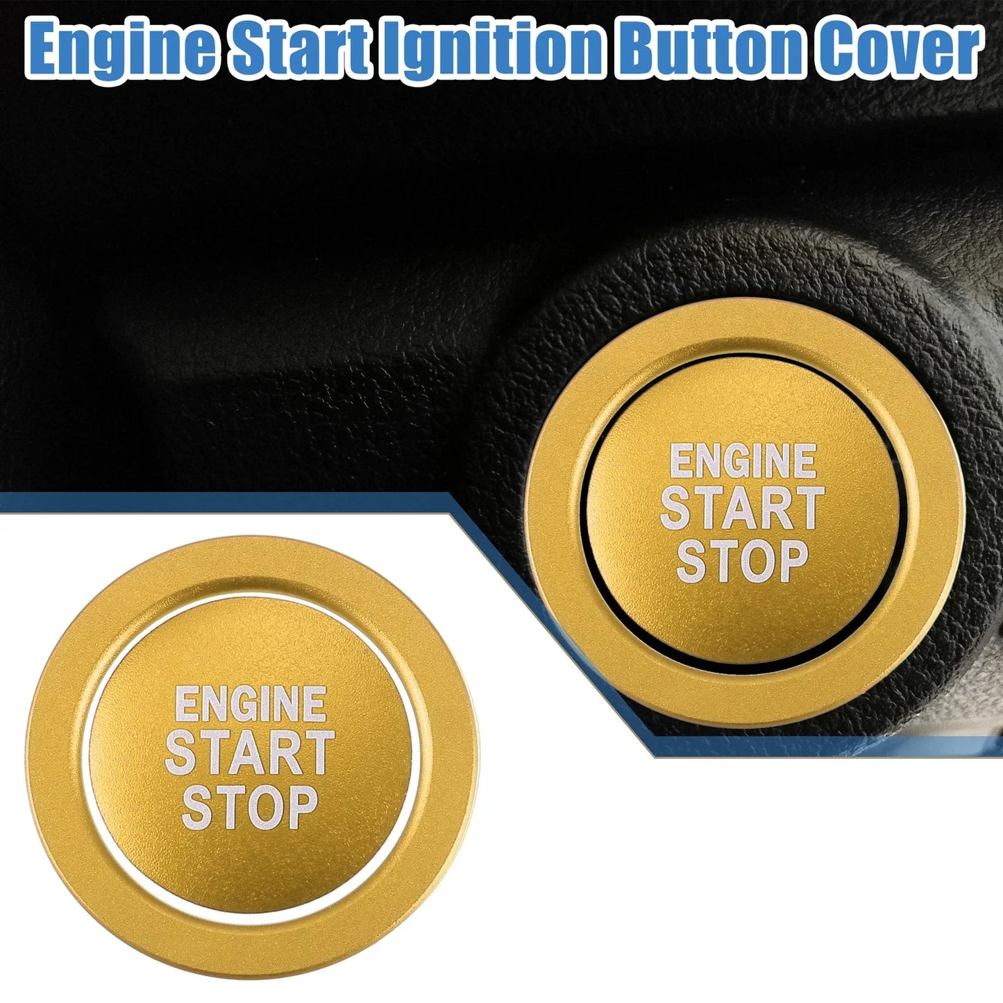 Ignition Button Sticker for Lexus IS ES RX GS NX - Aluminum Gold Tone
