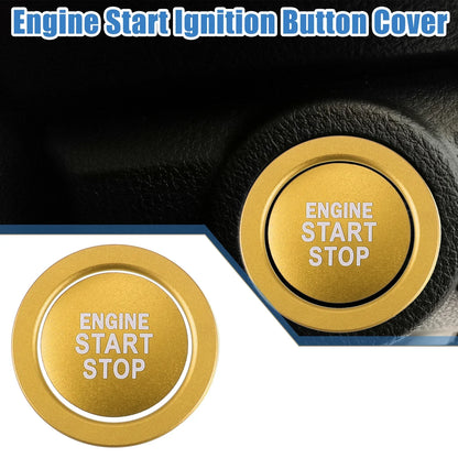 Ignition Button Sticker for Lexus IS ES RX GS NX - Aluminum Gold Tone