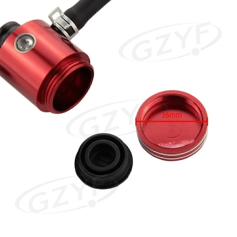 Universal Master Cylinder Fluid Reservoir for Brake Clutch Tank - Red