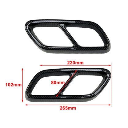 ABS Rear Exhaust Muffler Tail Pipe Covers for Mercedes Benz C-Class (2022-2023)