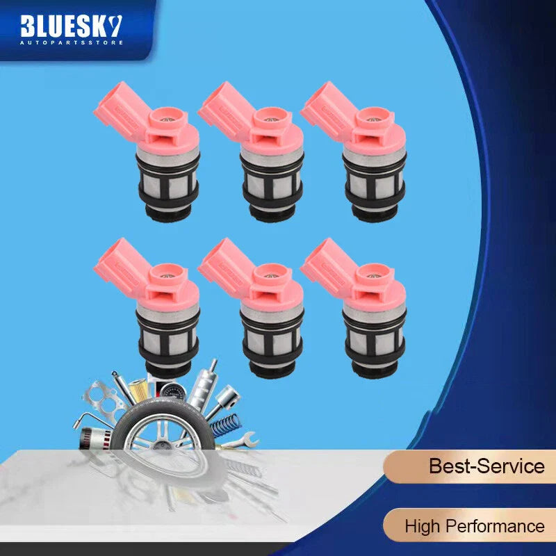 6 x Fuel Injectors for Nissan Pathfinder R50, Navara D21, D22 (1996-2004)