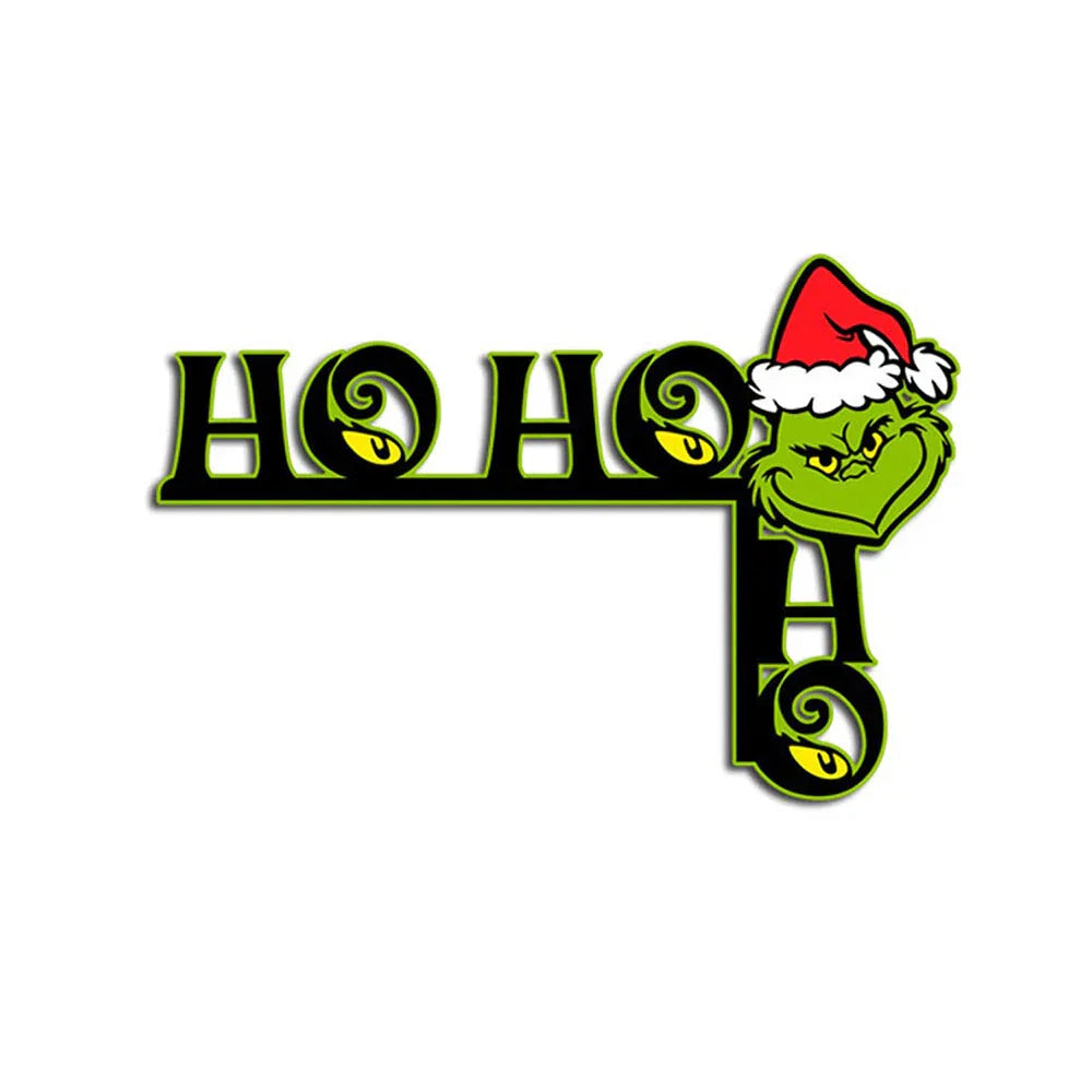 Grinch Christmas Door Frame Decoration Wooden Sign Ornaments