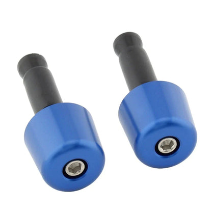 1in Blue Handlebar Hand Grips & End Caps for Universal Motorcycle (All Years)