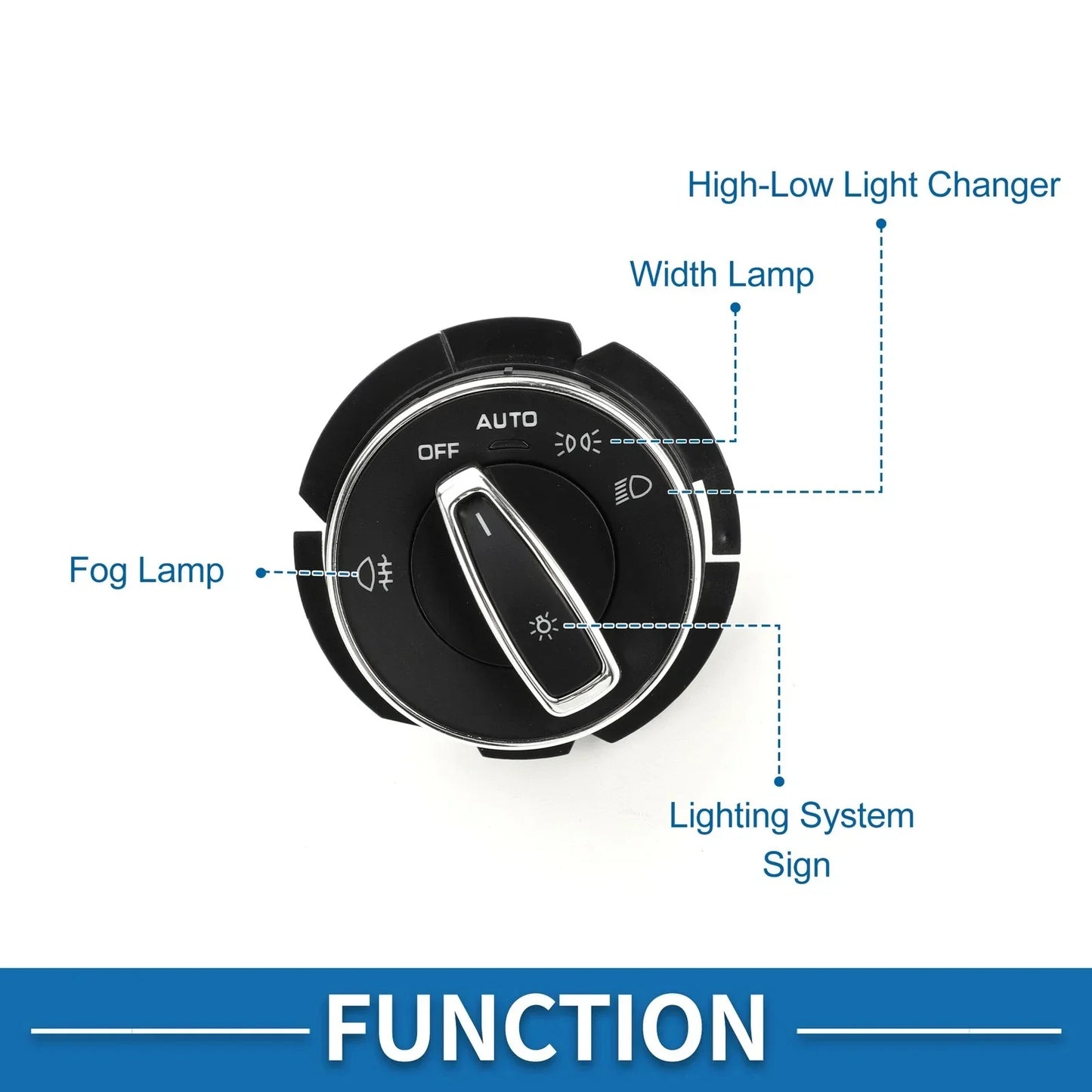Headlight Switch for Porsche 718 Boxster (2023) - Plastic Black