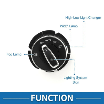 Headlight Switch for Porsche 718 Boxster (2023) - Plastic Black