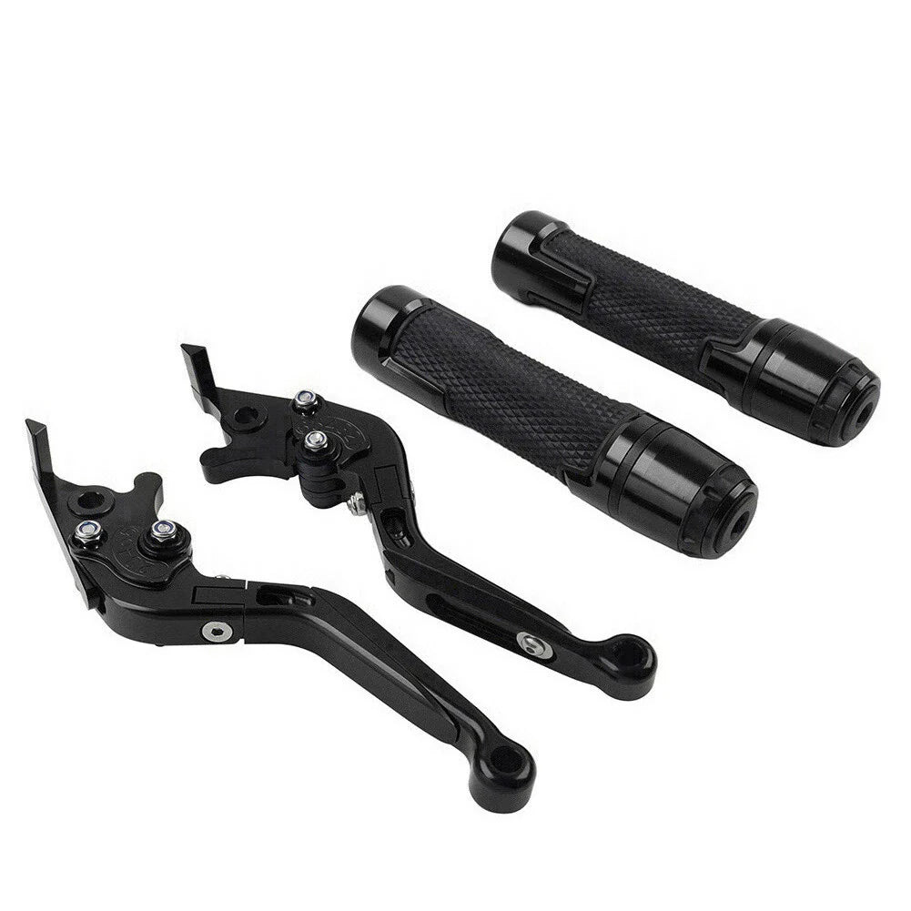 Black Extendable Brake Clutch Levers Grip Set for Yamaha TMAX 500 530