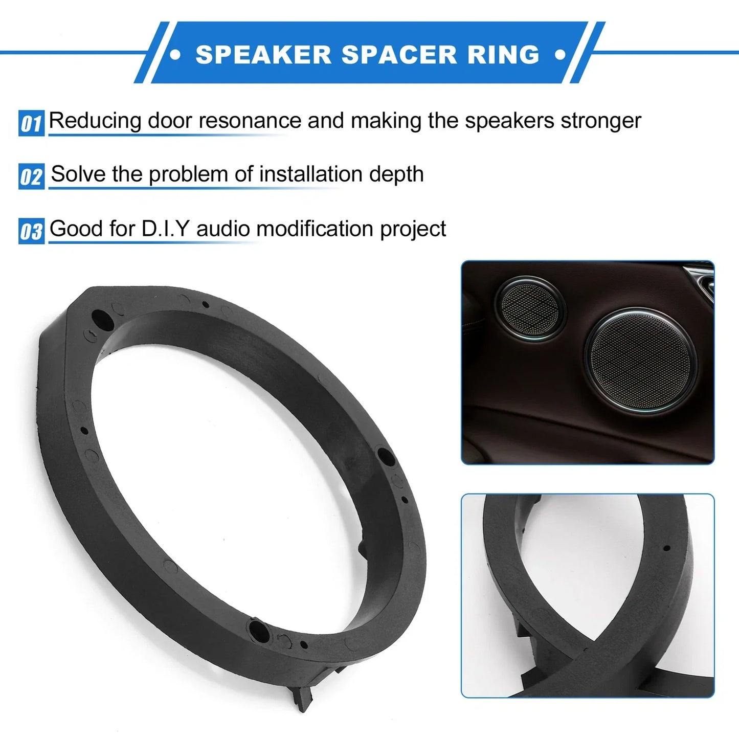 Speaker Spacer Ring for Honda Civic 6.5" Speakers 2 x Pcs