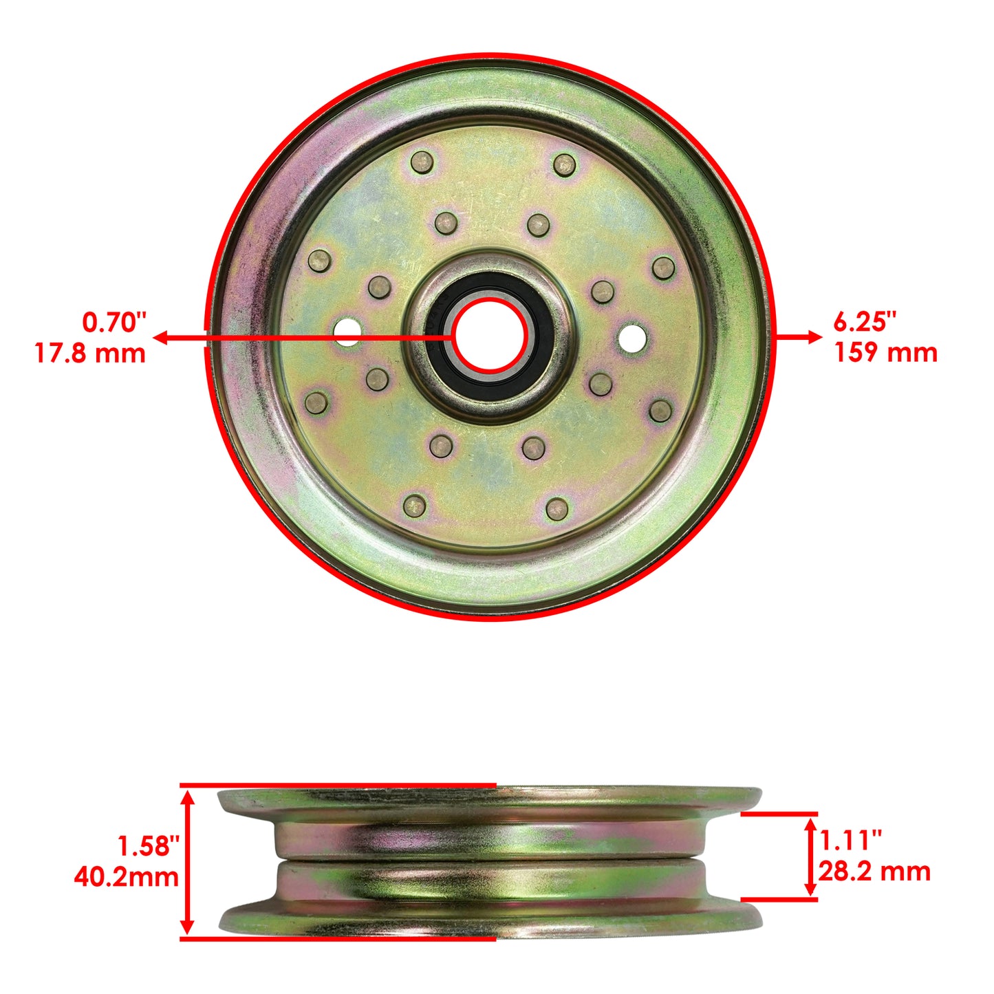 Deck Idler Pulley Replacement for Exmark 48 52 60 72 Lazer Z (1999–2007)