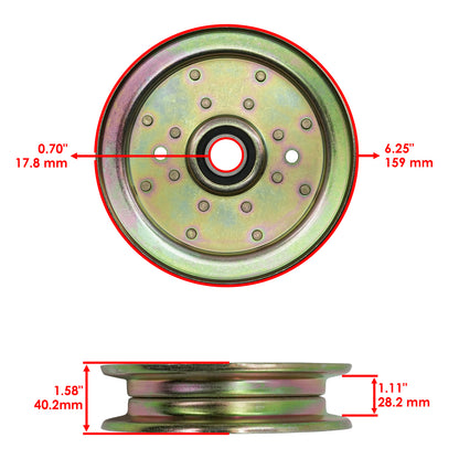 Deck Idler Pulley Replacement for Exmark 48 52 60 72 Lazer Z (1999–2007)